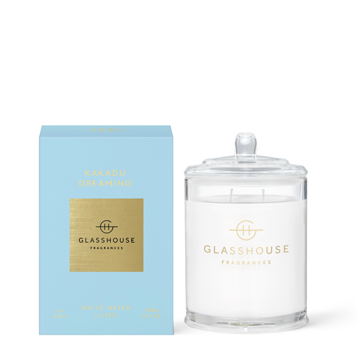 Glasshouse Fragrances Kakadu Dreaming White Water Lilies 380g Soy Candle